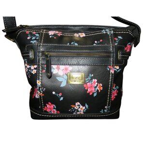 b.o.c Born Brierly Black Floral Vegan Leather Crossbody Gorgeous bag!